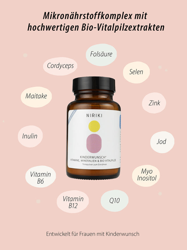 Kinderwunsch Vitamine, Mineralien & Bio Vitalpilze*